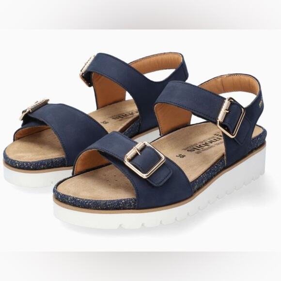 Mobils by Mephisto Tarina Navy Nubuck Comfort Sandals - Picture 1 of 12